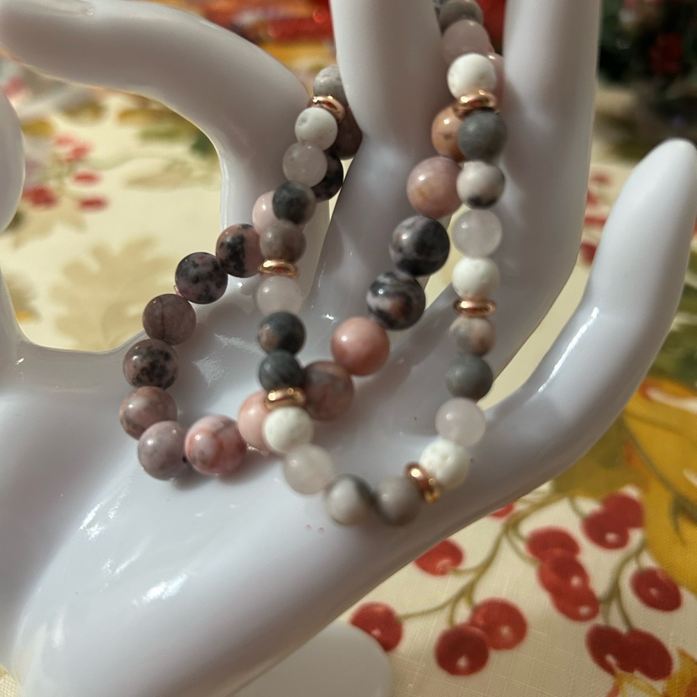 2 Multi-Colour Stone Bracelets